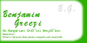 benjamin greczi business card